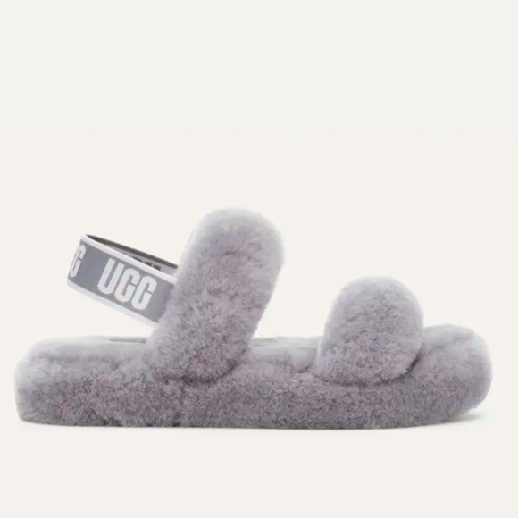 Ugg Oh Yeah, Gray Slide Sz 5 Youth Or 7 Women. - Picture 9 of 9